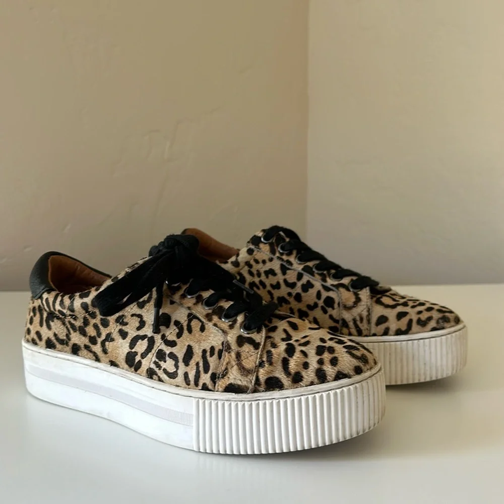 Leopard Platform Sneakers - Picture 1 of 9